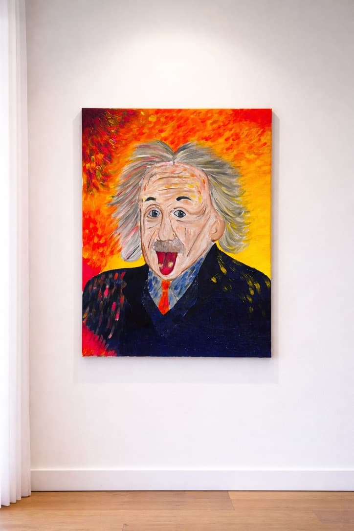 Einstein Portrait by Aline Gordiano